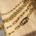 double round link chain necklace