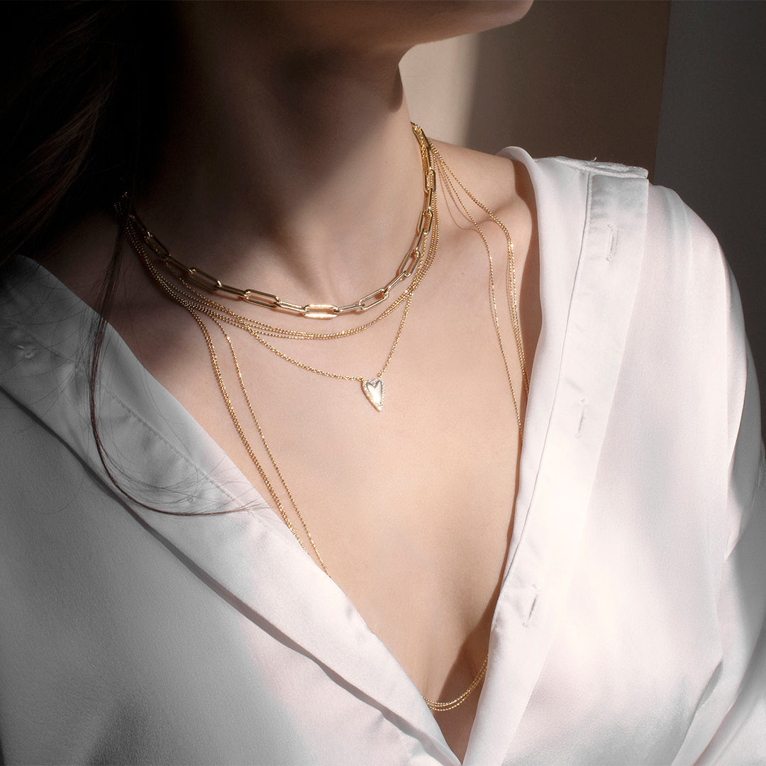 delicate multi strand necklace