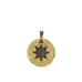 hammered circle starburst bale charm