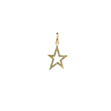CZ Star Mini Bale Charm - gold