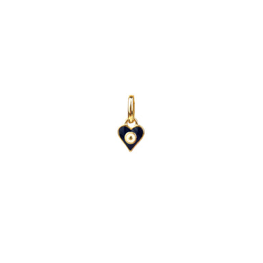 Enamel Mini Heart Mini Bale Charm - gold