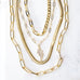 double layer cobra chain & link necklace