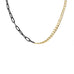 oval link & cuban chain choker necklace