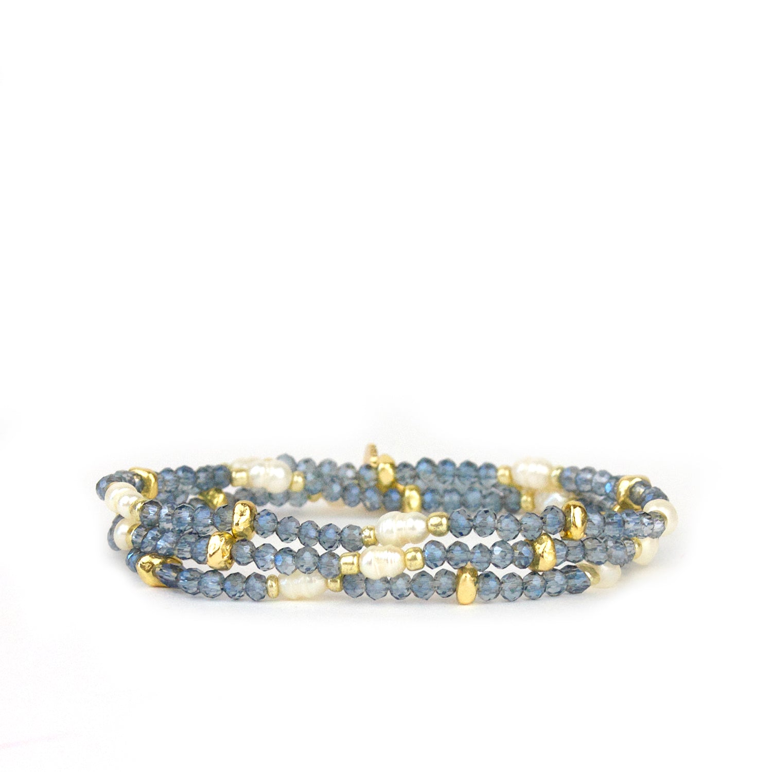 Eva Pearl Stretch Wrap Bracelet