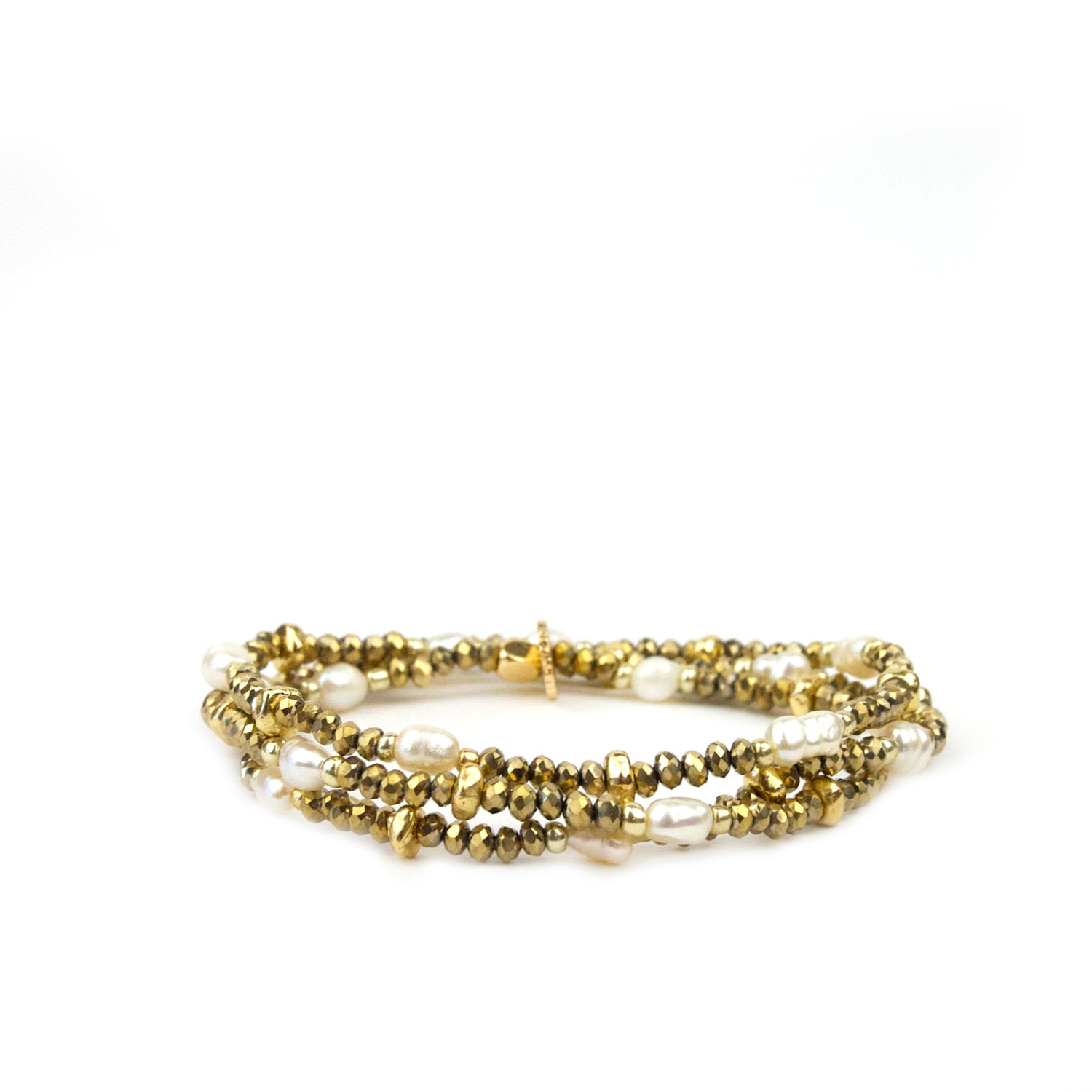 Eva Pearl Stretch Wrap Bracelet