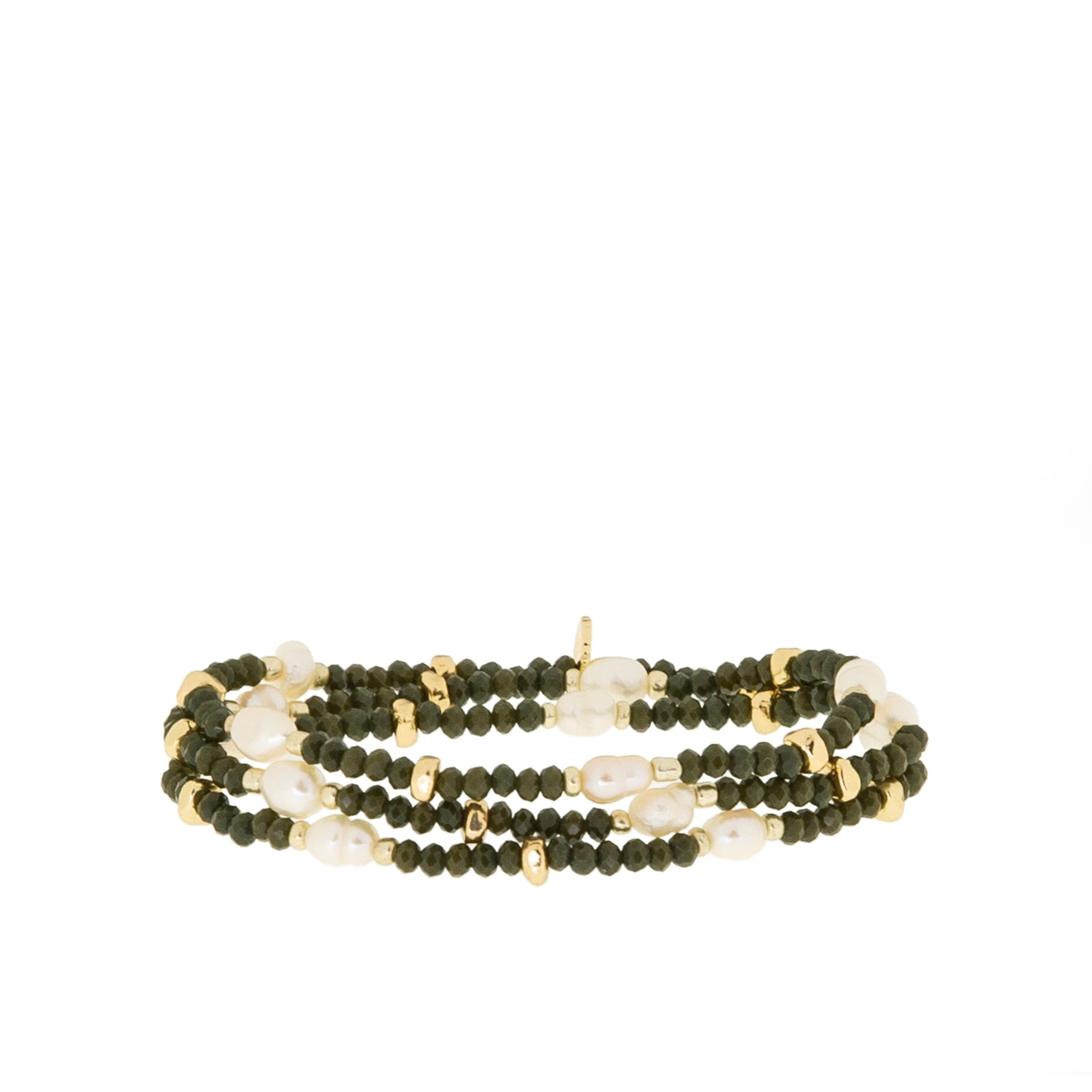 Eva Pearl Stretch Wrap Bracelet