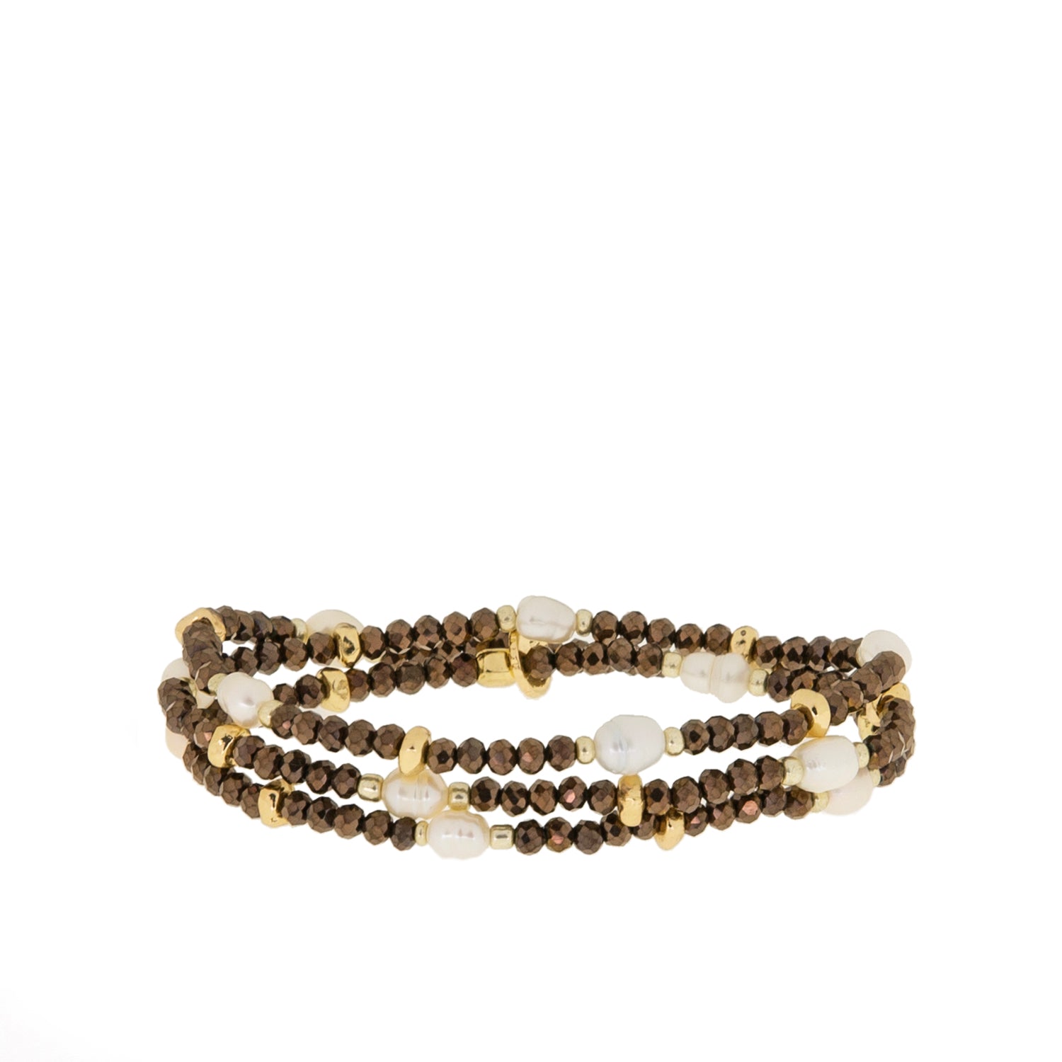 Eva Pearl Stretch Wrap Bracelet
