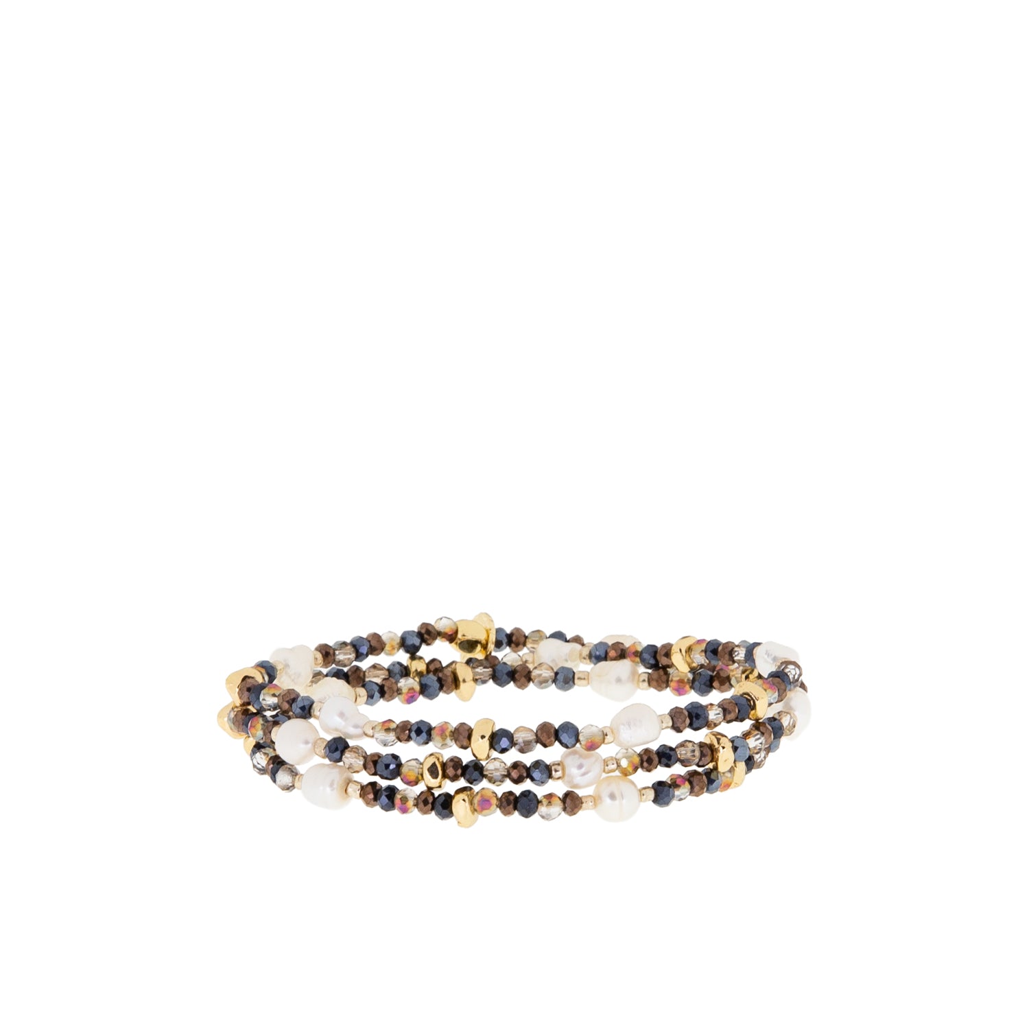 Eva Pearl Stretch Wrap Bracelet