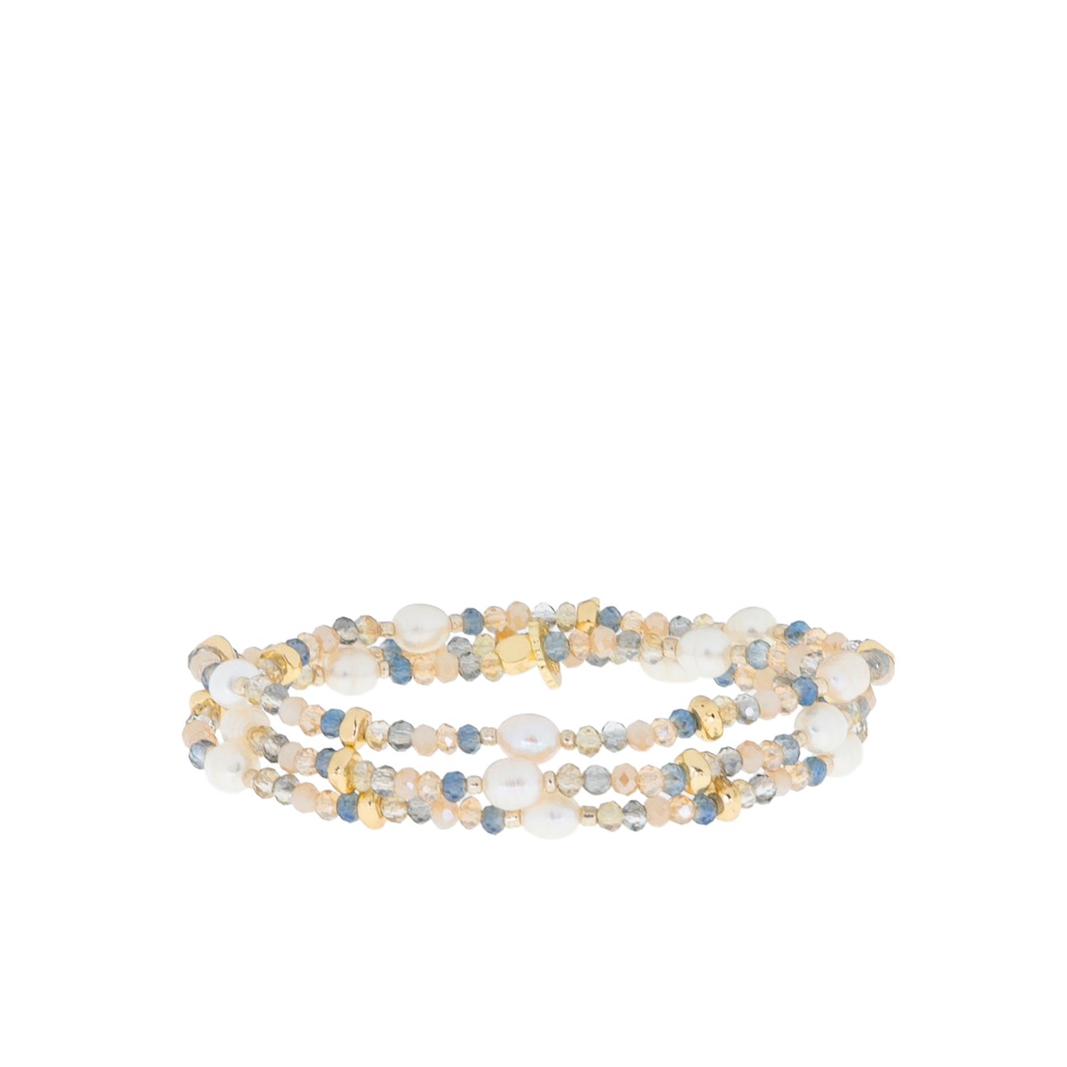 Eva Pearl Stretch Wrap Bracelet
