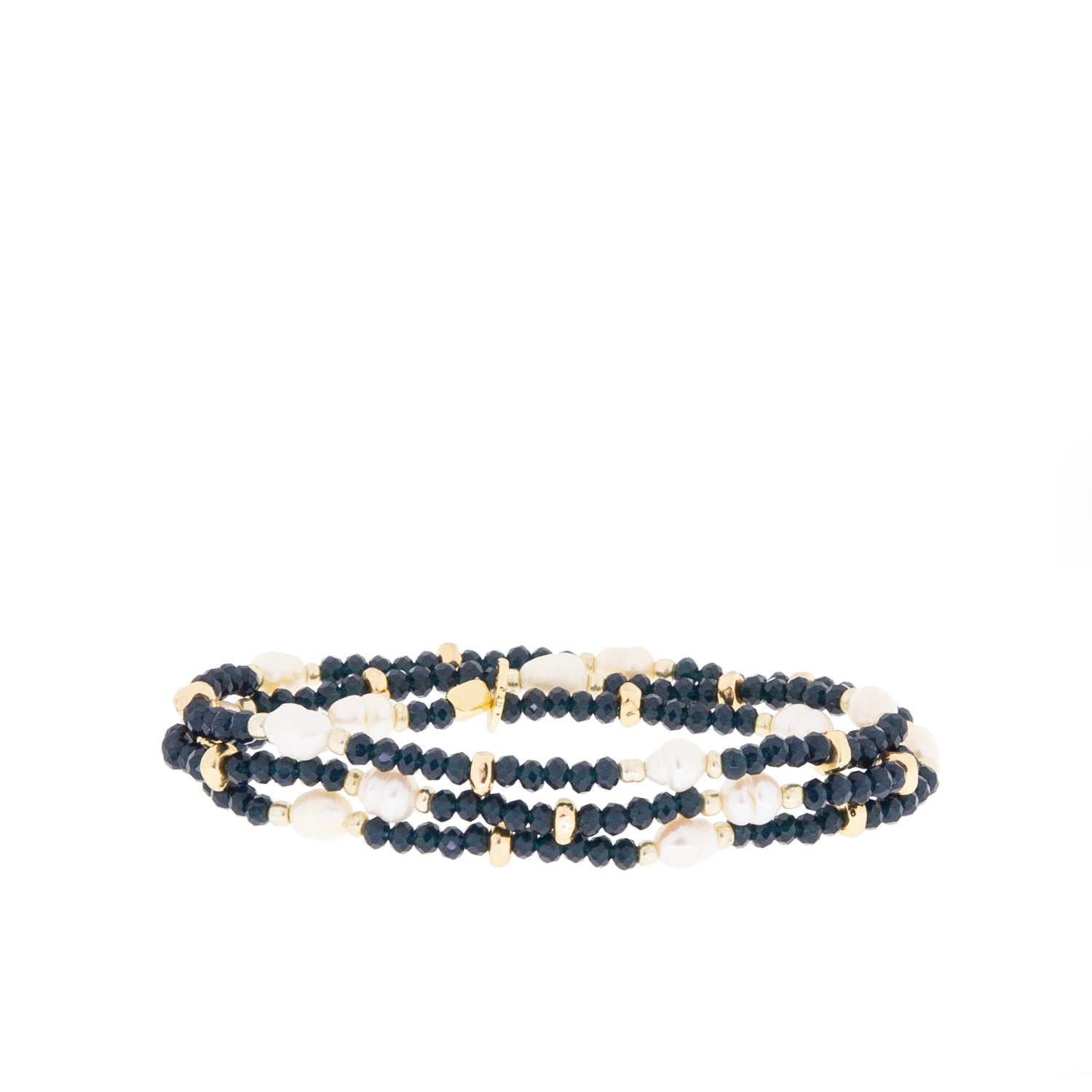 Eva Pearl Stretch Wrap Bracelet