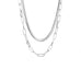 double layer cobra chain & link necklace