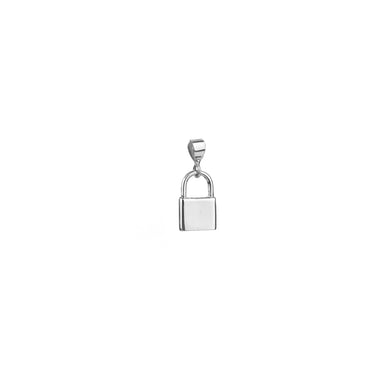 Mini Lock Bale Charm - silver