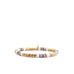 small heishi & metal disc stretch bracelet