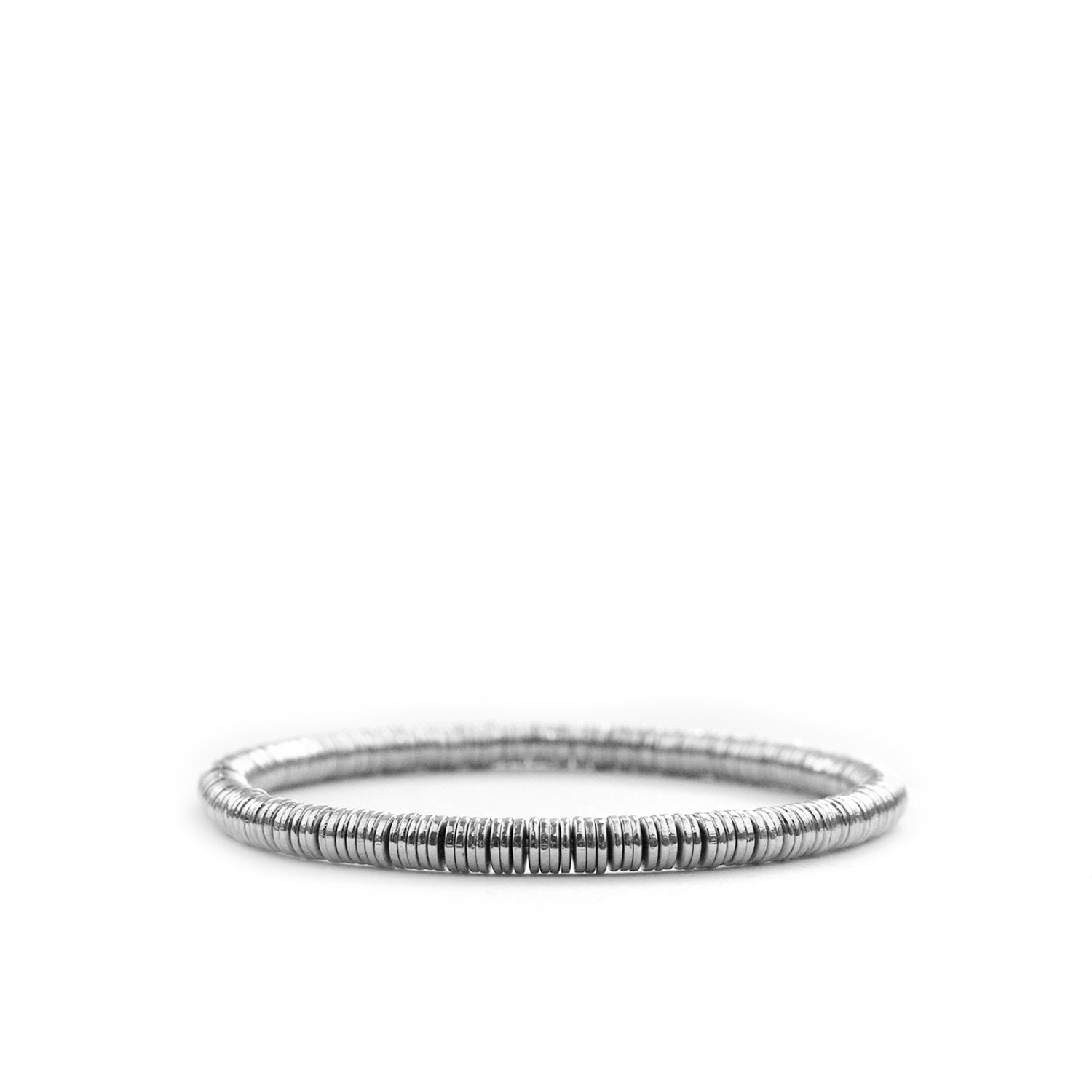 small metal disc stretch bracelet