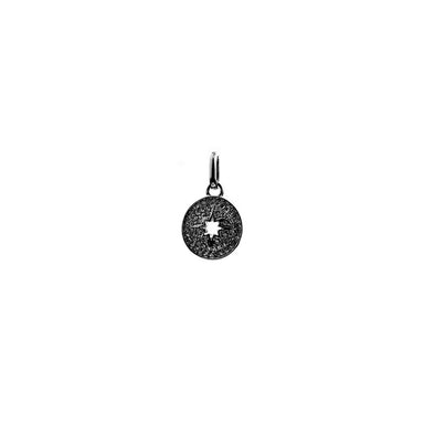 Pavé Cutout Starburst Bale Charm - hematite