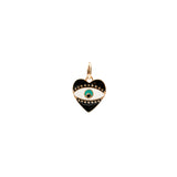 Enamel Heart Evil Eye Bale Charm