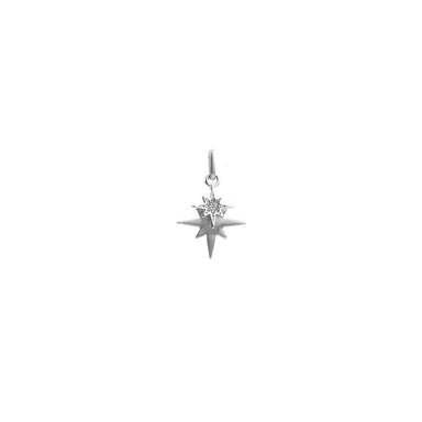 Double Starburst Bale Charm - silver