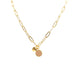 pink enamel disc link necklace