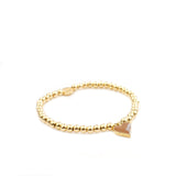 Pink Enamel Heart Bracelet