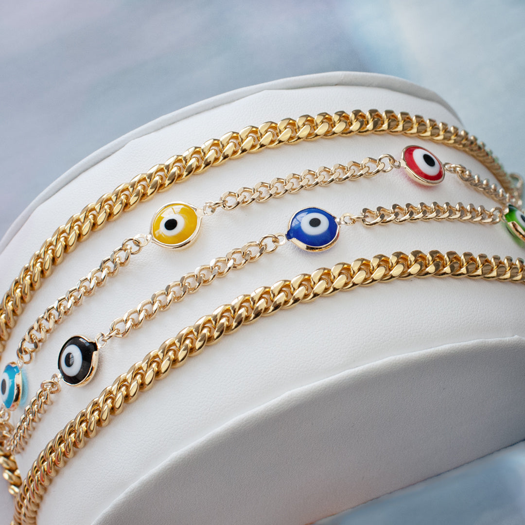 sterling evil eye chain necklace