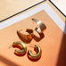 brushed metal graduated oval hoop