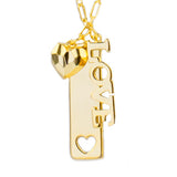 Sterling Mini Tri-Love Charm Necklace