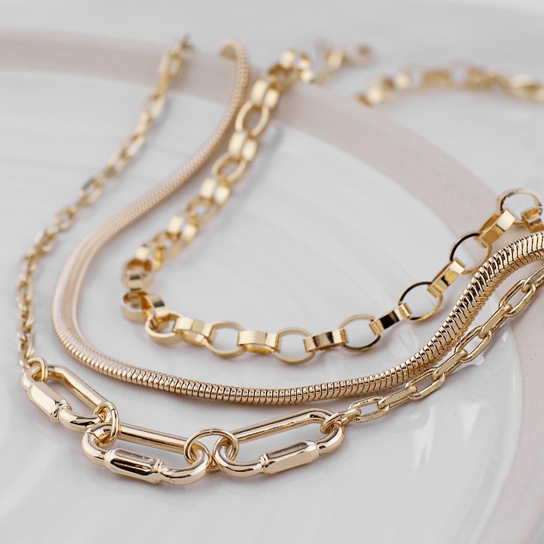 enamel carabiner brass necklace – Marlyn Schiff, LLC