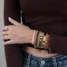 double strand metal bead toggle bracelet