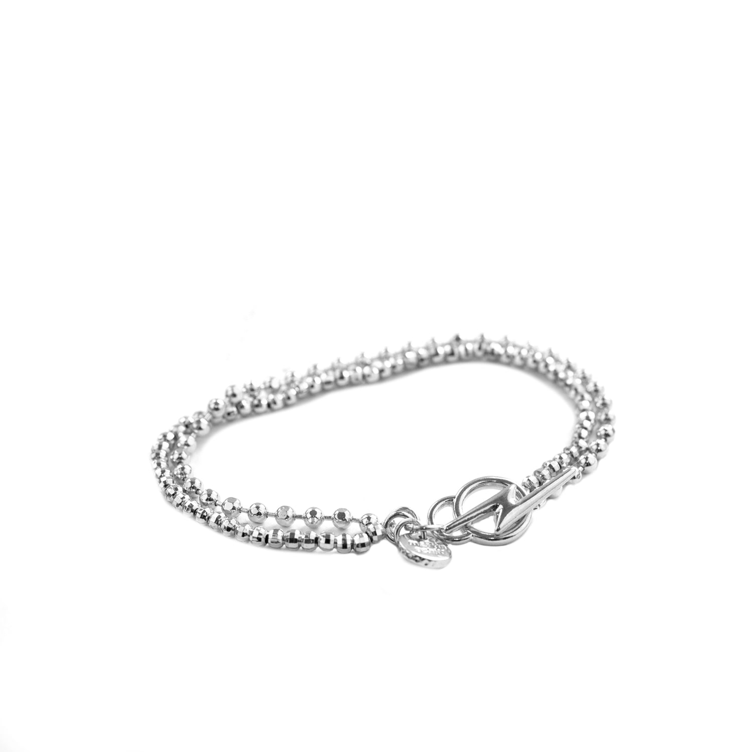 double strand metal bead toggle bracelet – Marlyn Schiff, LLC