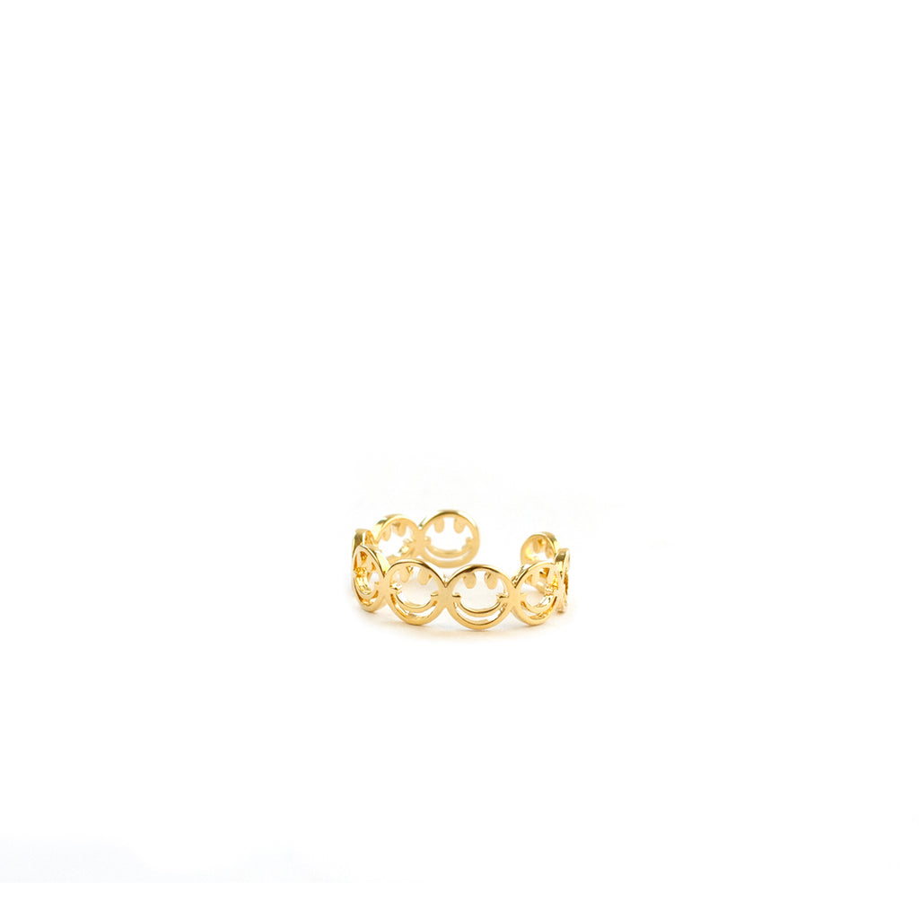 adjustable smiley face ring