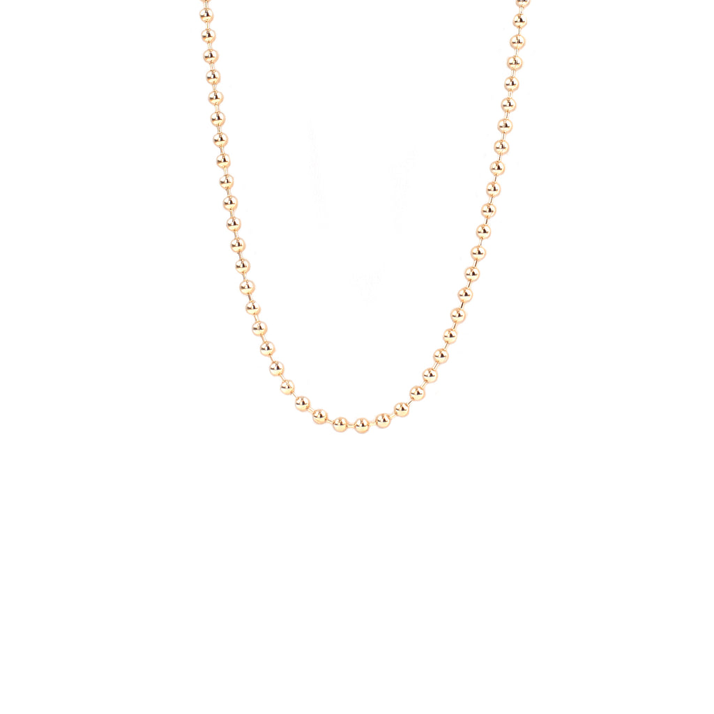gold plated 16" ball chain necklace