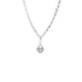 pave heart locket necklace