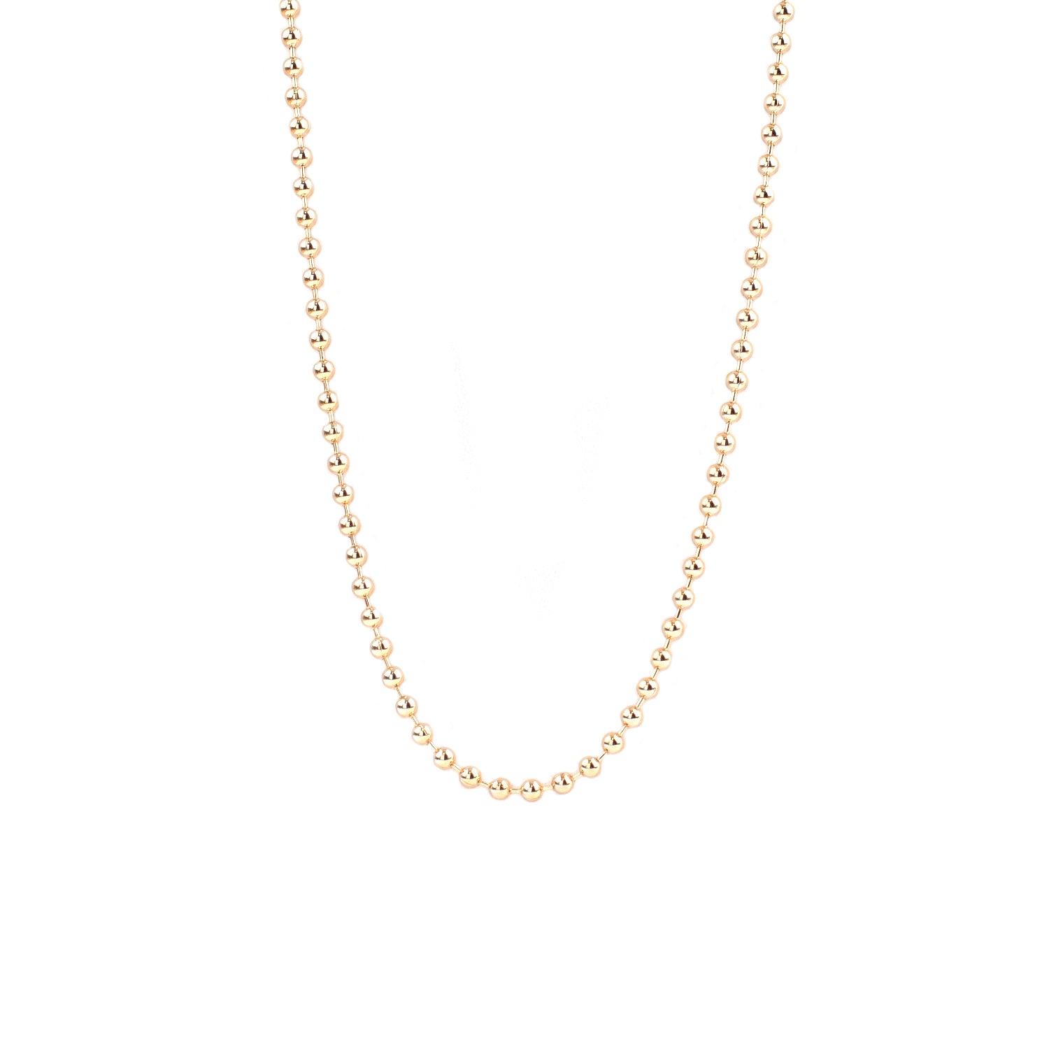 gold plated 23" ball chain necklace