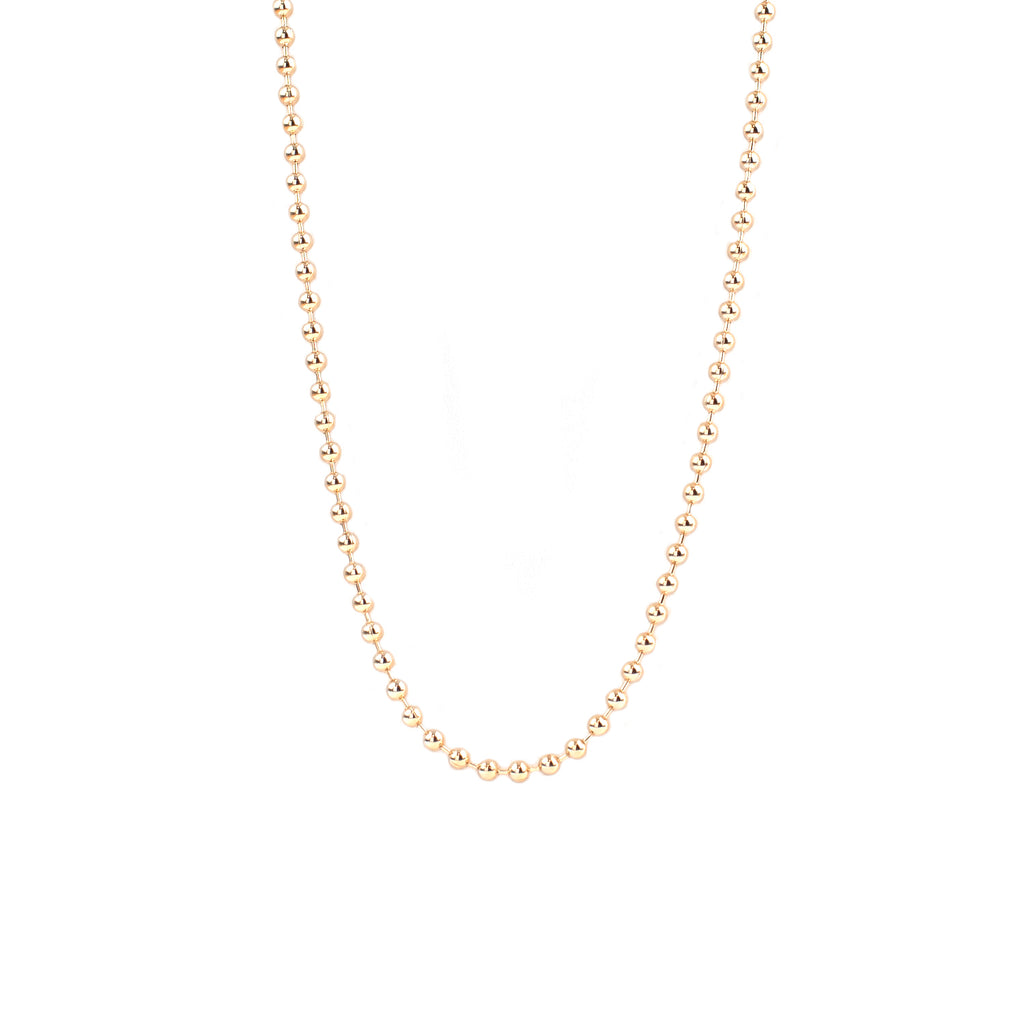 gold plated 23" ball chain necklace