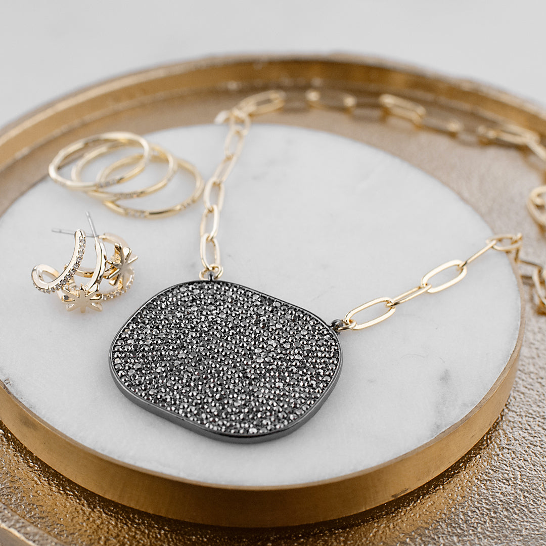 pave statement necklace