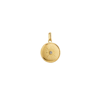 Etched Disc Pavé Stone Bale Charm