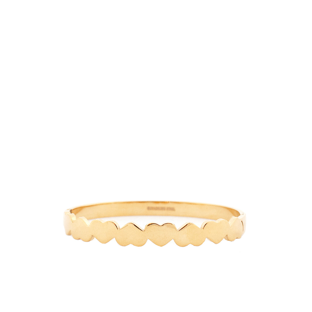 alternating heart bangle