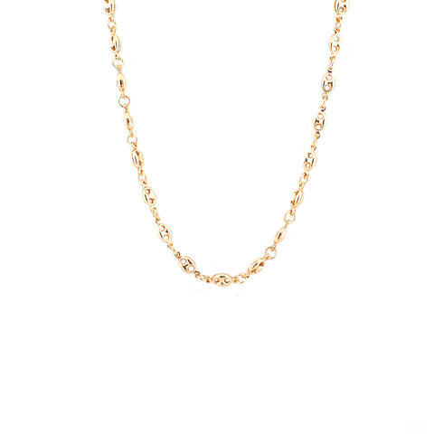 gold plated 15" mini anchor link necklace