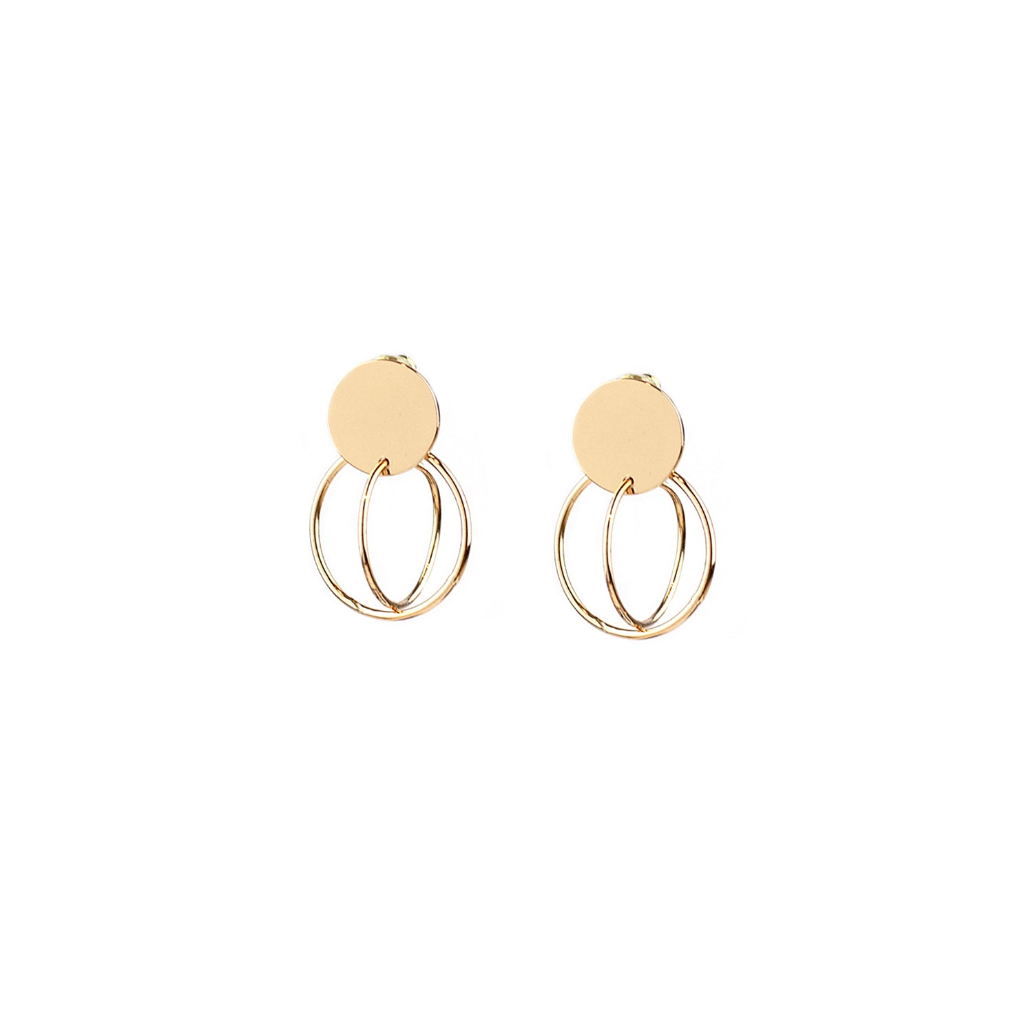 Interlocking on sale circle earrings