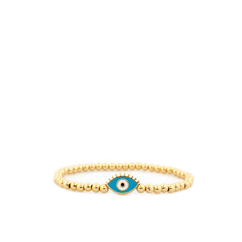 eyelash evil eye bracelet