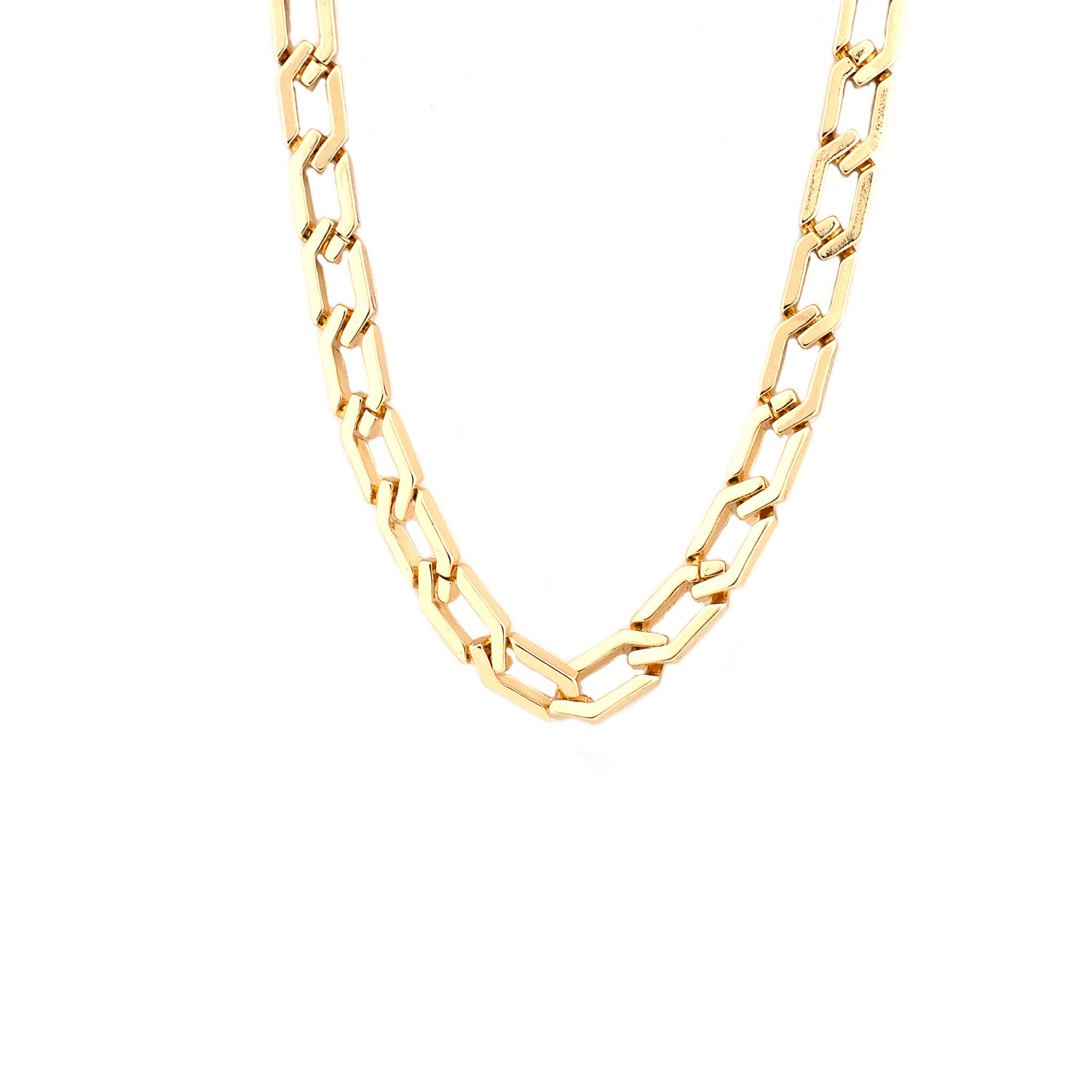 gold plated cobra link snake head clasp necklace – Marlyn Schiff, LLC