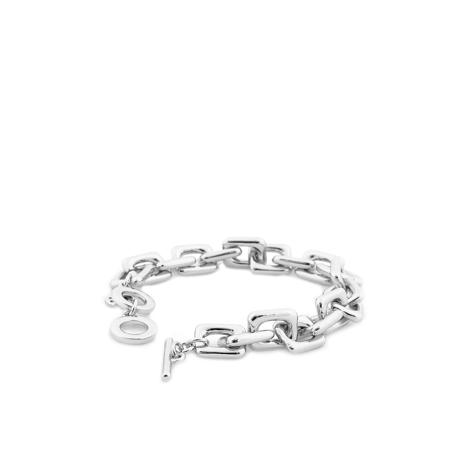chunky square link clasp bracelet