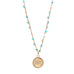 braided cord disc pendant necklace