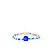 glass bead evil eye heishi bracelet