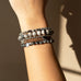 5-strand mixed strand heart bracelet set