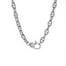 sterling 16” CZ clasp small anchor link necklace