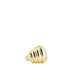 gold plated ribbed dome ring