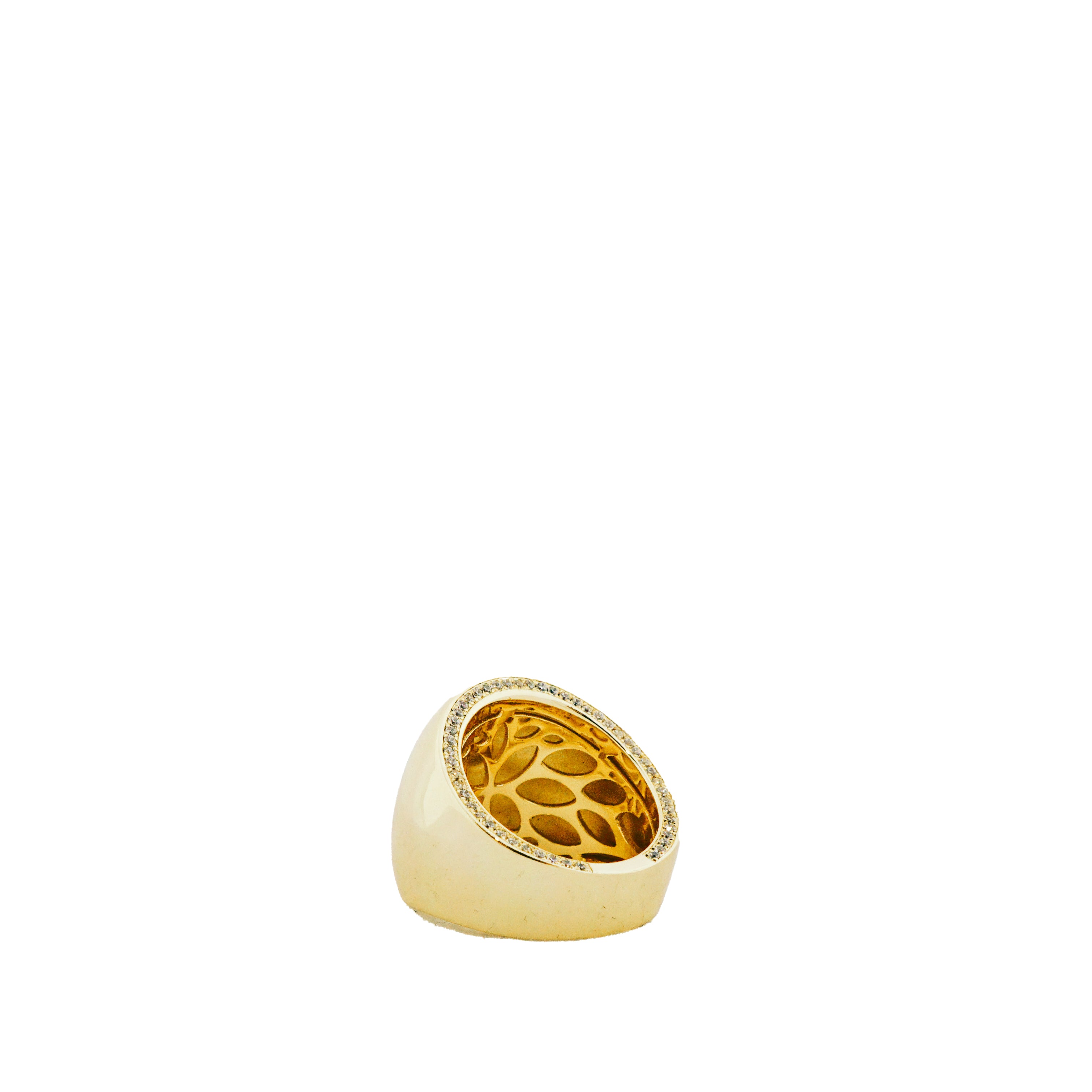 Gold Plated Dome CZ Trim Ring