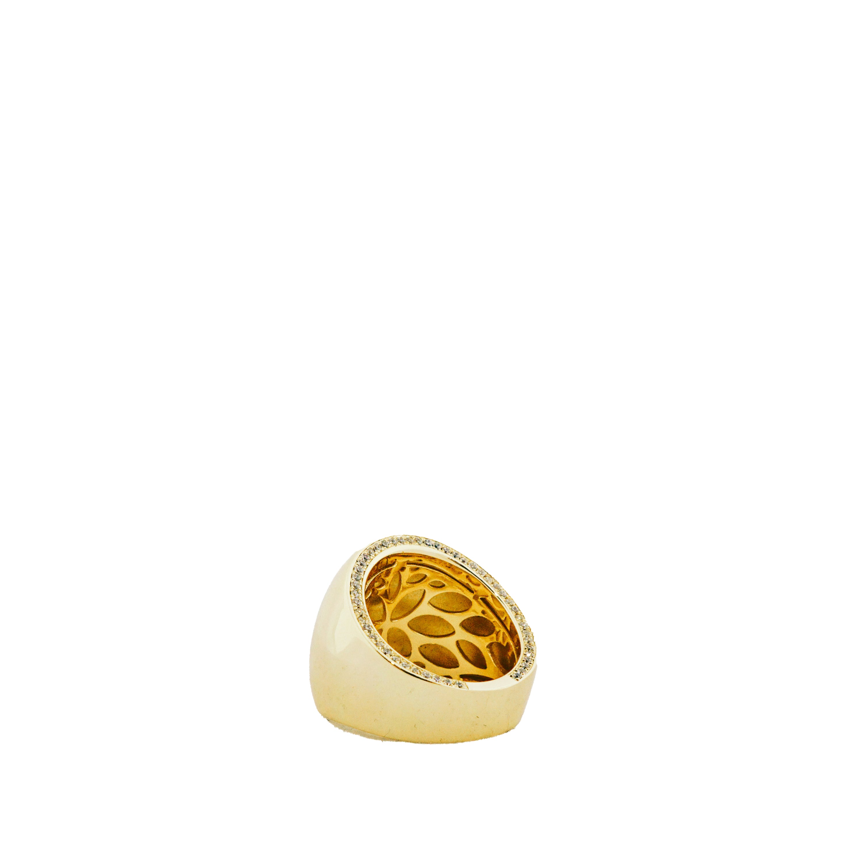 gold plated dome CZ trim ring