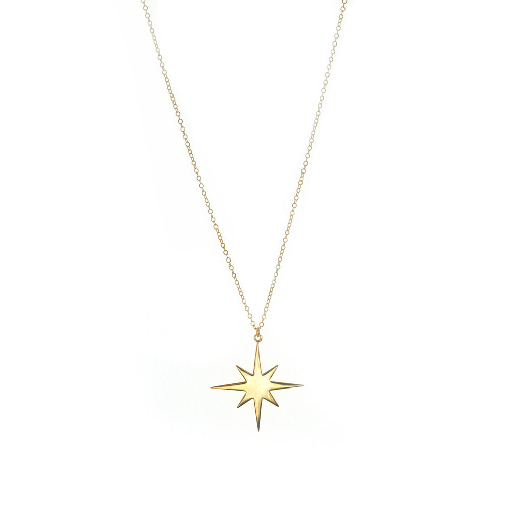 gold plated starburst necklace